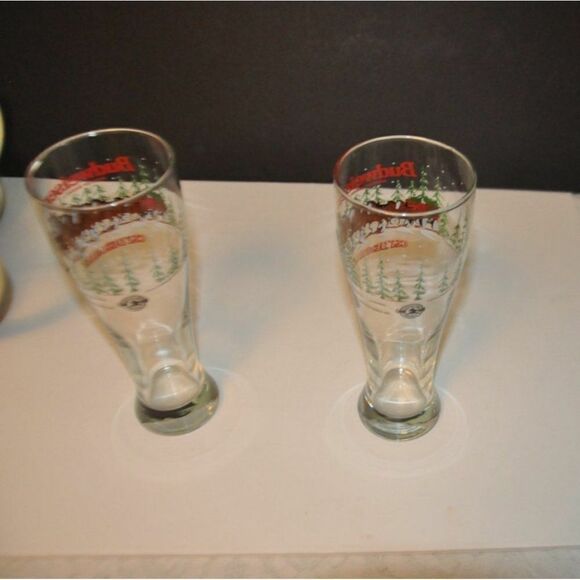 Set of 2 Official Budweiser Clydesdale Beer Glasses - Picture 2 of 4